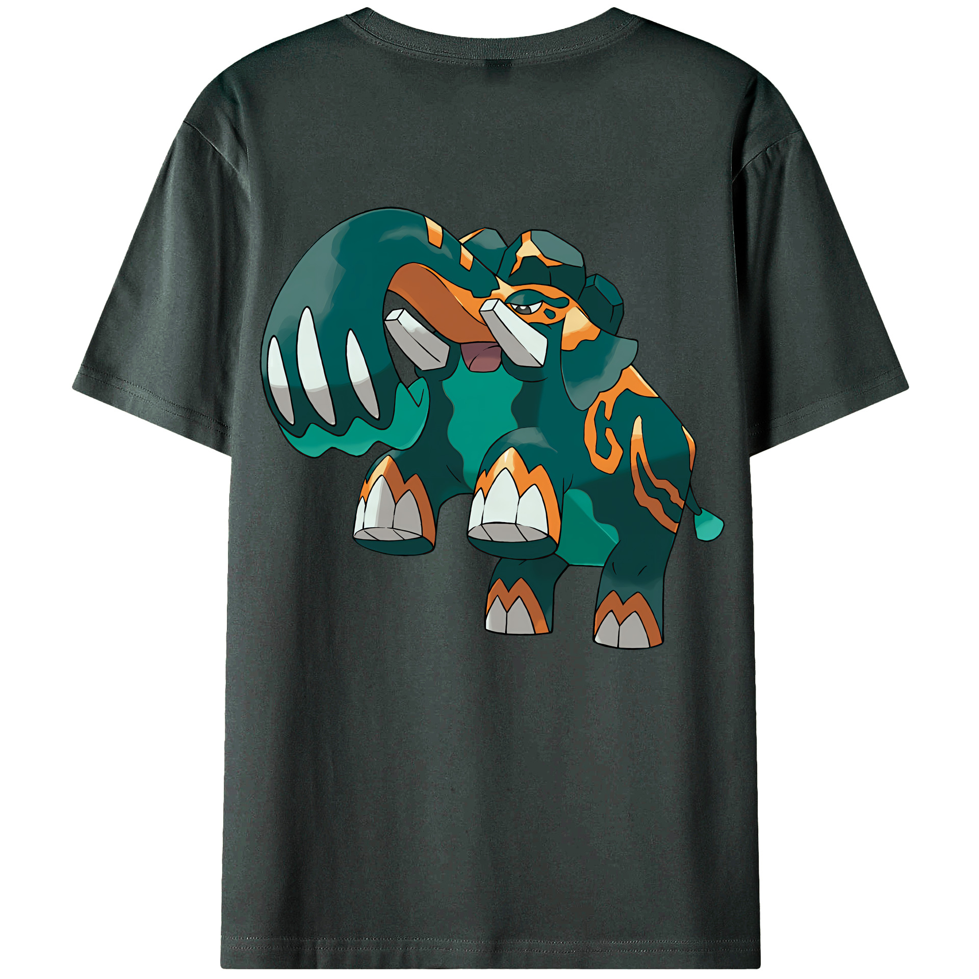 （画像用） ポケットモンスター Pokémon 綿100％ メンズ半袖Tシャツ（バックプリント） 通気性